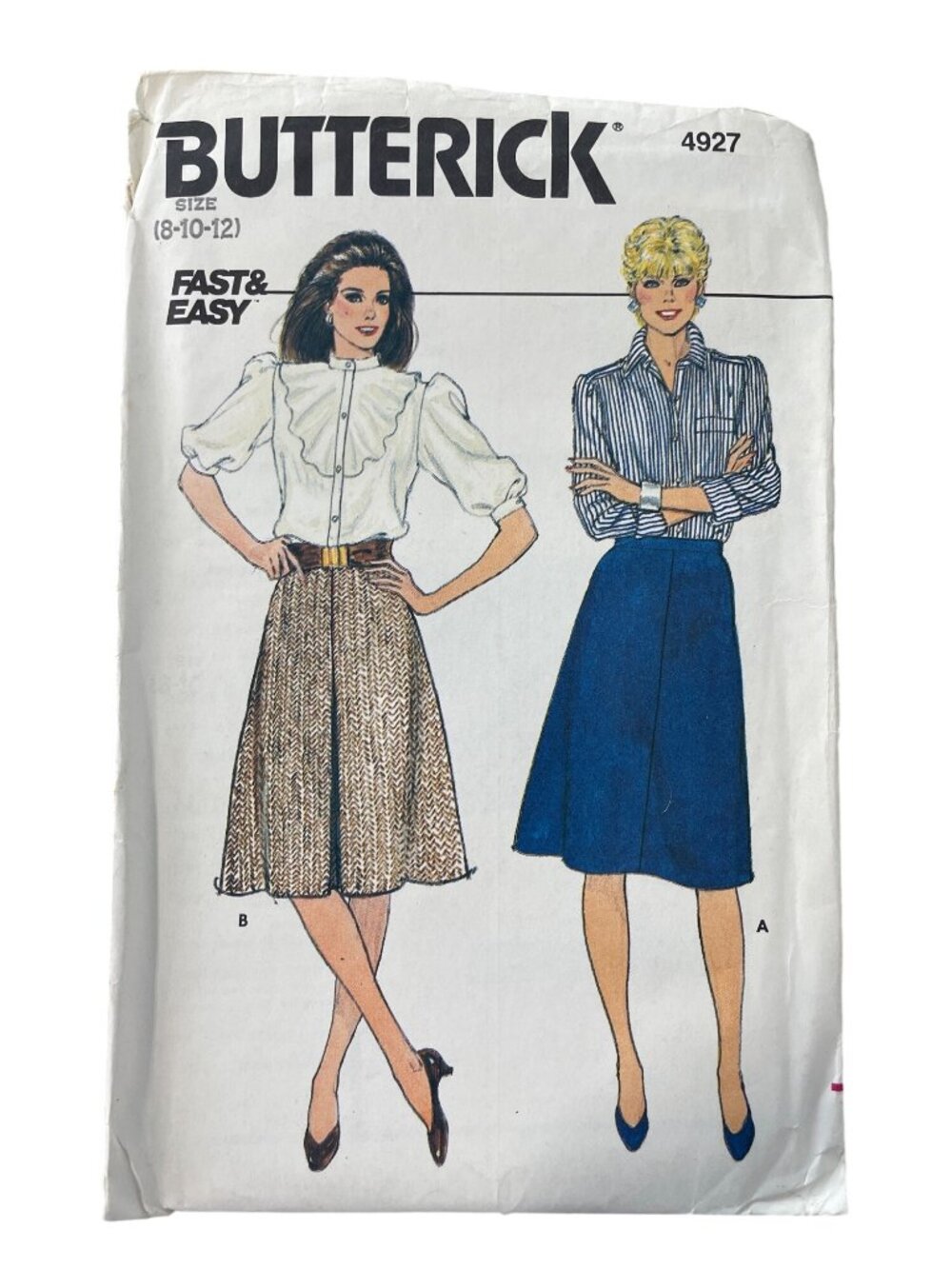 Vintage Butterick 4927 Sewing Pattern Sizes 8-10-12 Misses Skirt Retro UNCUT